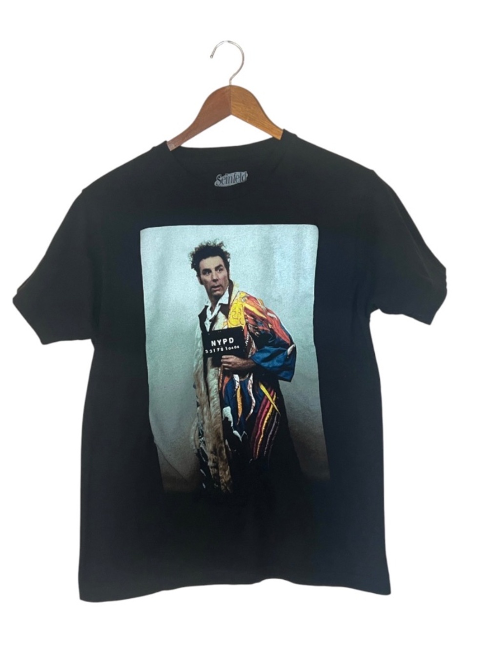 Ripple Junction Seinfeld Kramer Mugshot Black Graphic T Shirt M
